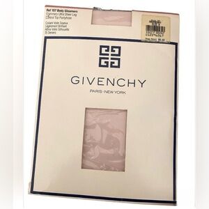 VTG Givenchy Body Gleamers Shimmery Ultra Sheer Pink Pantyhose Control Top B